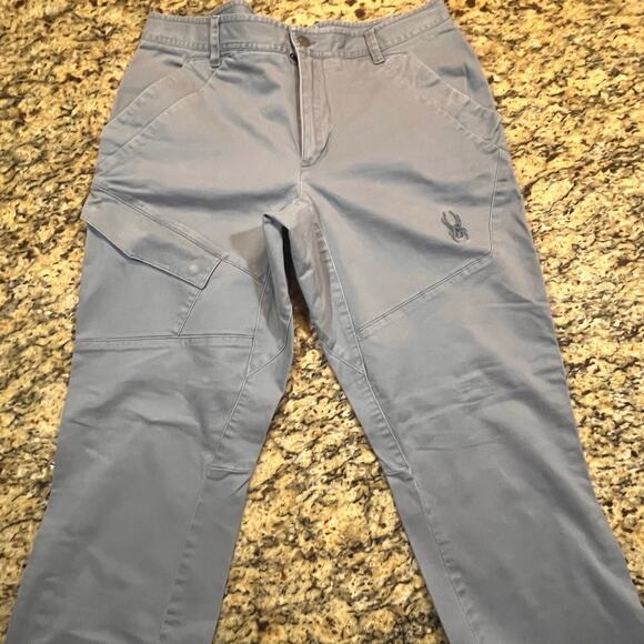 Spyder Men Size 34x30 Outdoor Multi Pockets Spyder Gray Utility Techwear Hiking - Picture 2 of 6